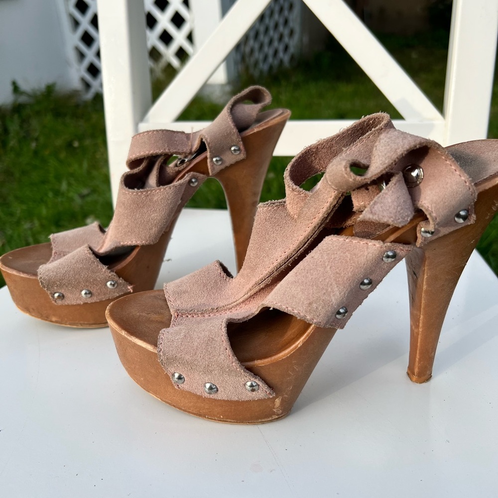 Bakers Suede Platform Heels
